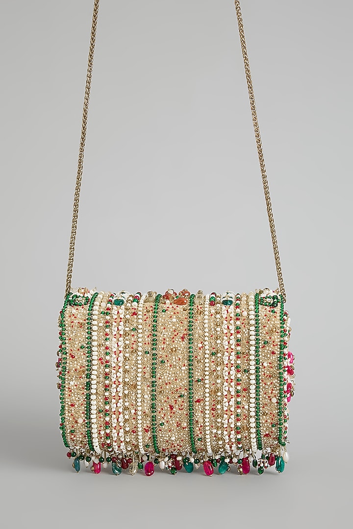 Multi-Colored Satin & Suedette Bag by Lovetobag at Pernia's Pop Up Shop
