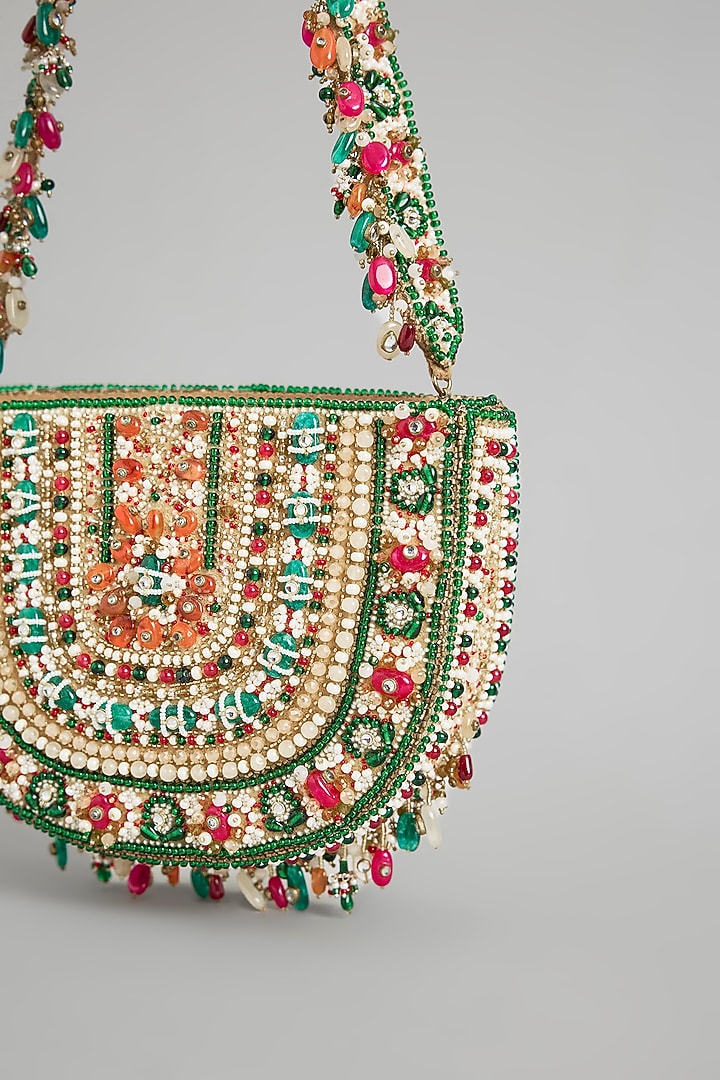 Multi-Colored Satin & Suedette Bag by Lovetobag at Pernia's Pop Up Shop