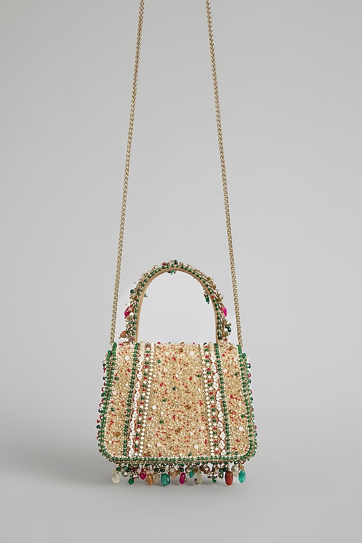 Multi-Colored Satin & Suedette Bag by Lovetobag at Pernia's Pop Up Shop