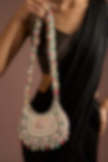 Multi-Colored Satin & Suedette Bag by Lovetobag at Pernia's Pop Up Shop