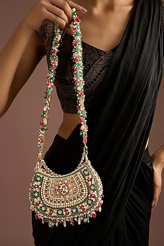 Multi-Colored Satin & Suedette Bag by Lovetobag