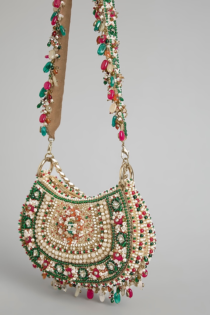 Multi-Colored Satin & Suedette Bag by Lovetobag at Pernia's Pop Up Shop