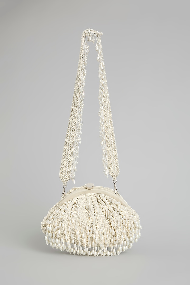 Ivory Satin & Suedette Bag by Lovetobag at Pernia's Pop Up Shop