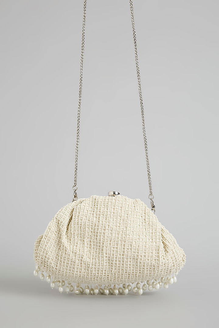 Ivory Satin & Suedette Bag by Lovetobag at Pernia's Pop Up Shop