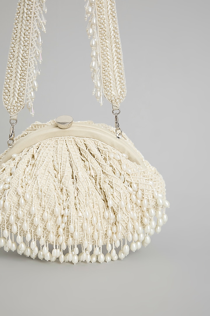 Ivory Satin & Suedette Bag by Lovetobag at Pernia's Pop Up Shop