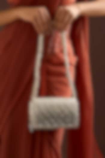 Silver Satin & Suedette Bag by Lovetobag at Pernia's Pop Up Shop