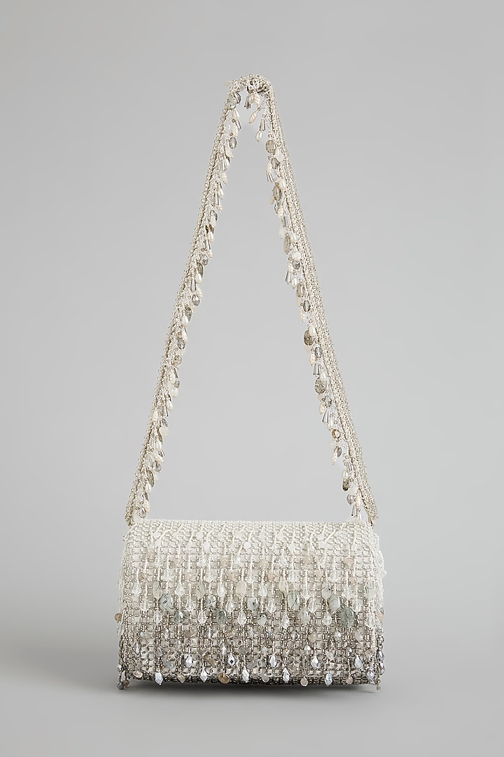 Silver Satin & Suedette Bag by Lovetobag at Pernia's Pop Up Shop