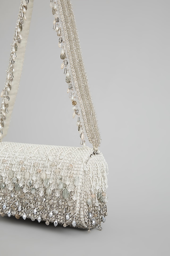 Silver Satin & Suedette Bag by Lovetobag at Pernia's Pop Up Shop