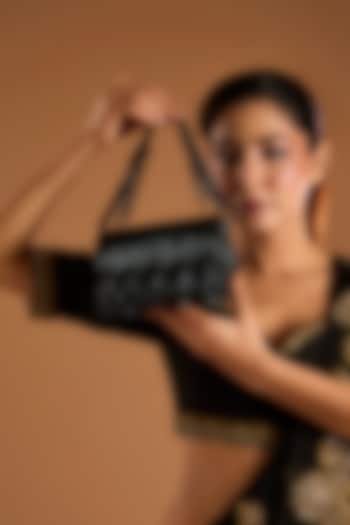 Black Satin & Suedette Clutch by Lovetobag at Pernia's Pop Up Shop