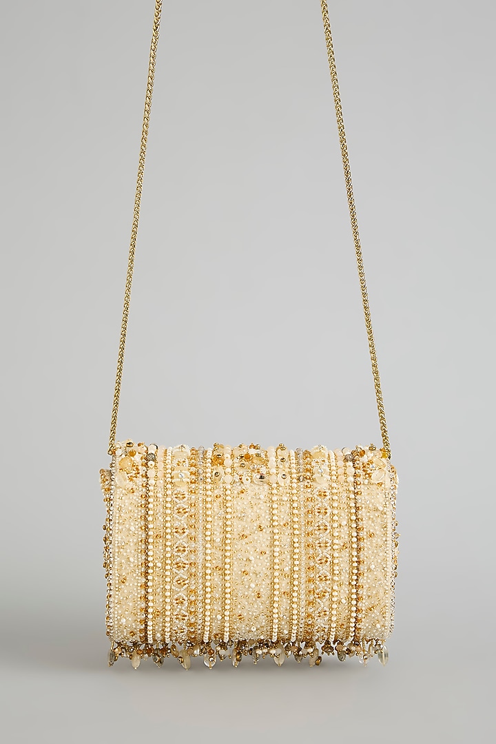 Gold Satin & Suedette Bag by Lovetobag at Pernia's Pop Up Shop