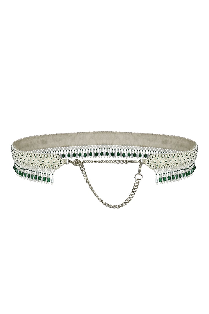 Emerald Green Embroidered Belt by Lovetobag at Pernia's Pop Up Shop