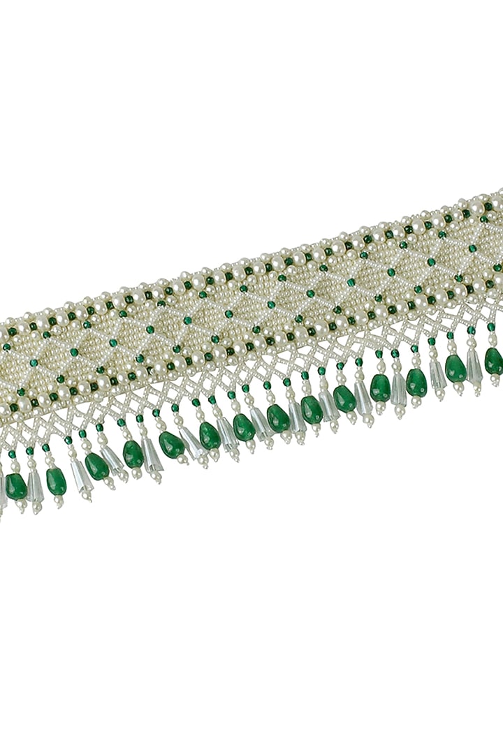 Emerald Green Embroidered Belt by Lovetobag at Pernia's Pop Up Shop