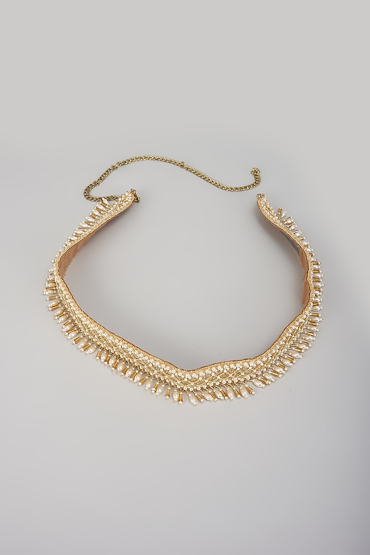 Gold Satin Embellished Belt by Lovetobag at Pernia's Pop Up Shop