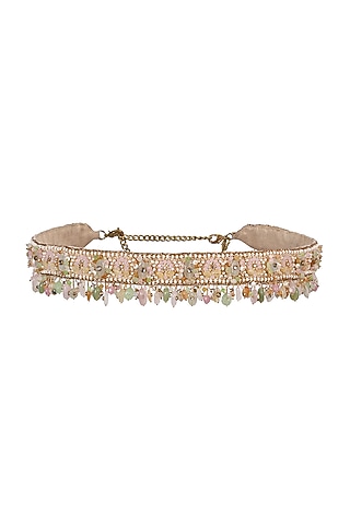 Multi-Colored Embroidered Waist Belt by Lovetobag