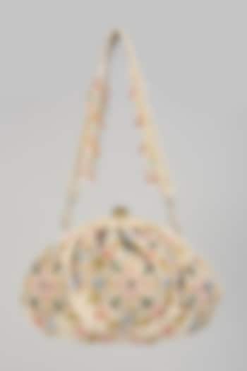 Multi-Colored Satin Hand Embroidered Clutch by Lovetobag at Pernia's Pop Up Shop
