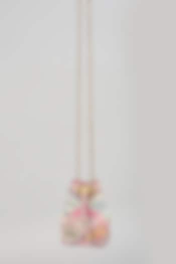 Pink Georgette Embellished Potli by Lovetobag at Pernia's Pop Up Shop