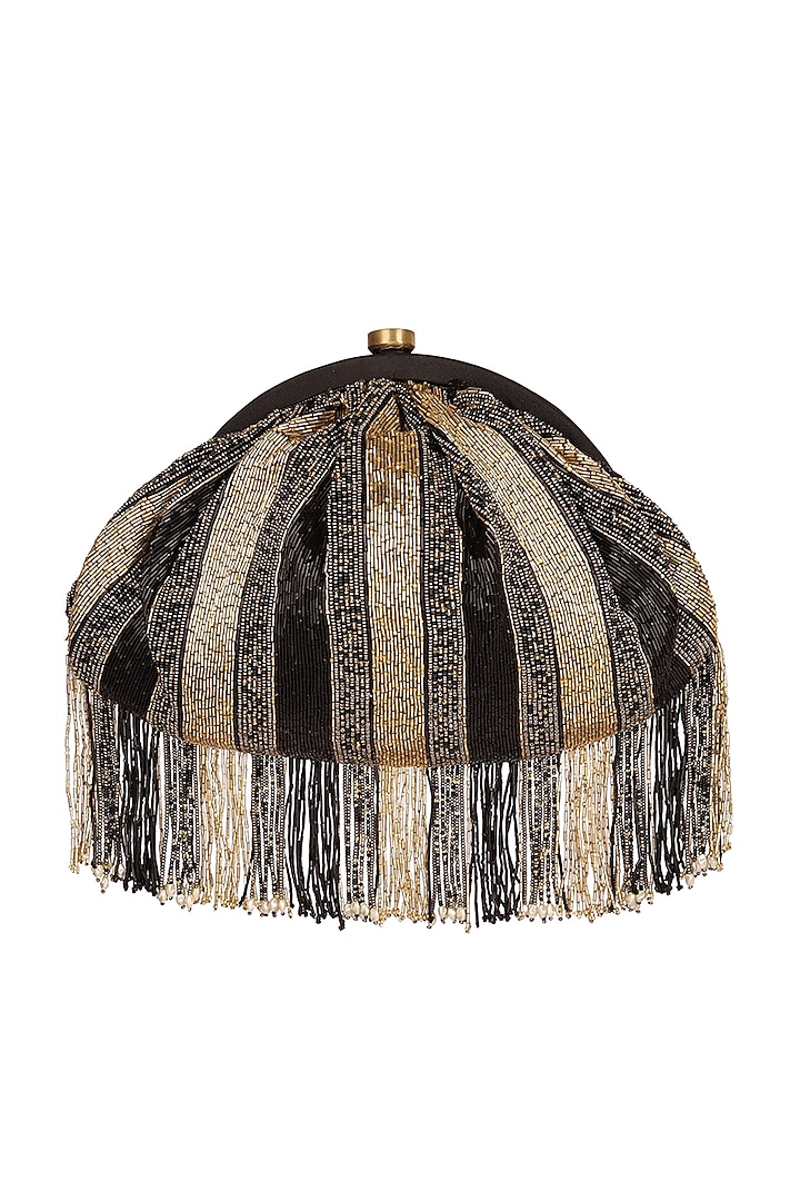 Black Embroidered Clutch by Lovetobag at Pernia's Pop Up Shop