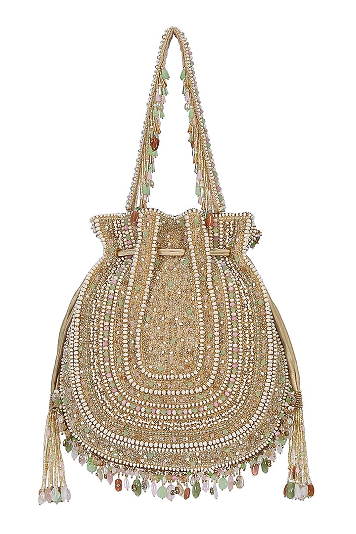 Multi-Colored Embroidered Potli by Lovetobag at Pernia's Pop Up Shop