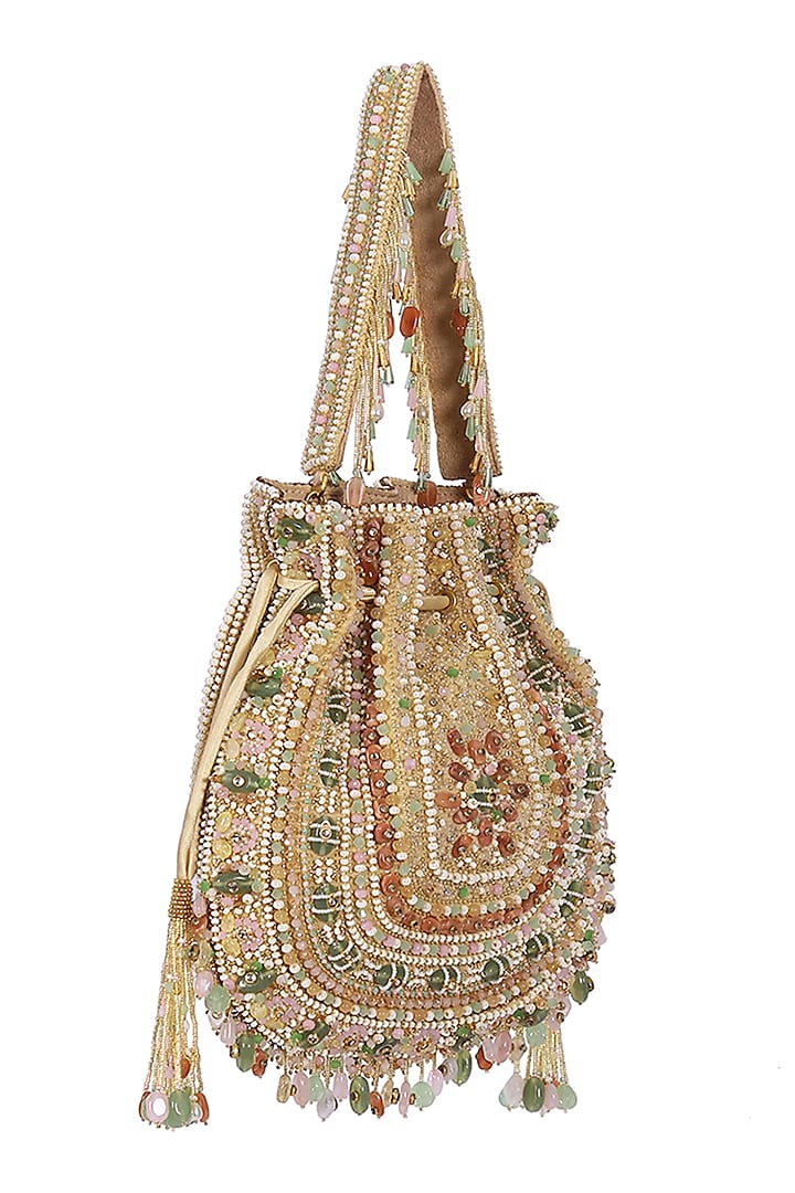 Multi-Colored Embroidered Potli by Lovetobag at Pernia's Pop Up Shop