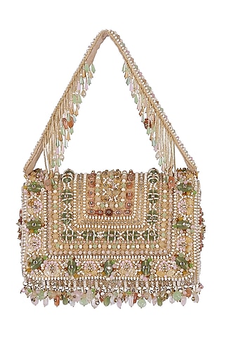 Gold Embroidered Clutch by Lovetobag