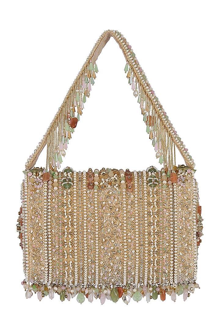 Gold Embroidered Clutch by Lovetobag at Pernia's Pop Up Shop