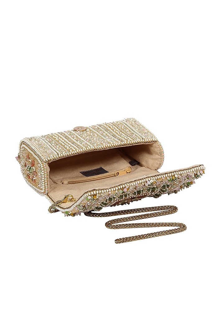 Gold Embroidered Clutch by Lovetobag at Pernia's Pop Up Shop