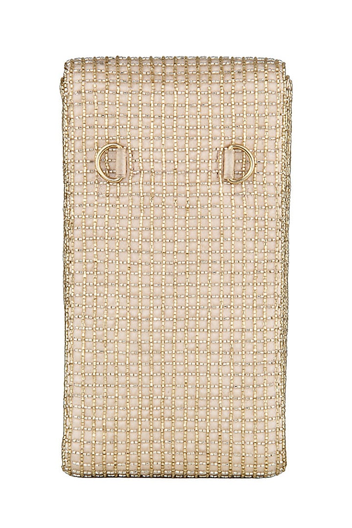Rose Quartz Pink Embroidered Phone Pouch by Lovetobag at Pernia's Pop Up Shop