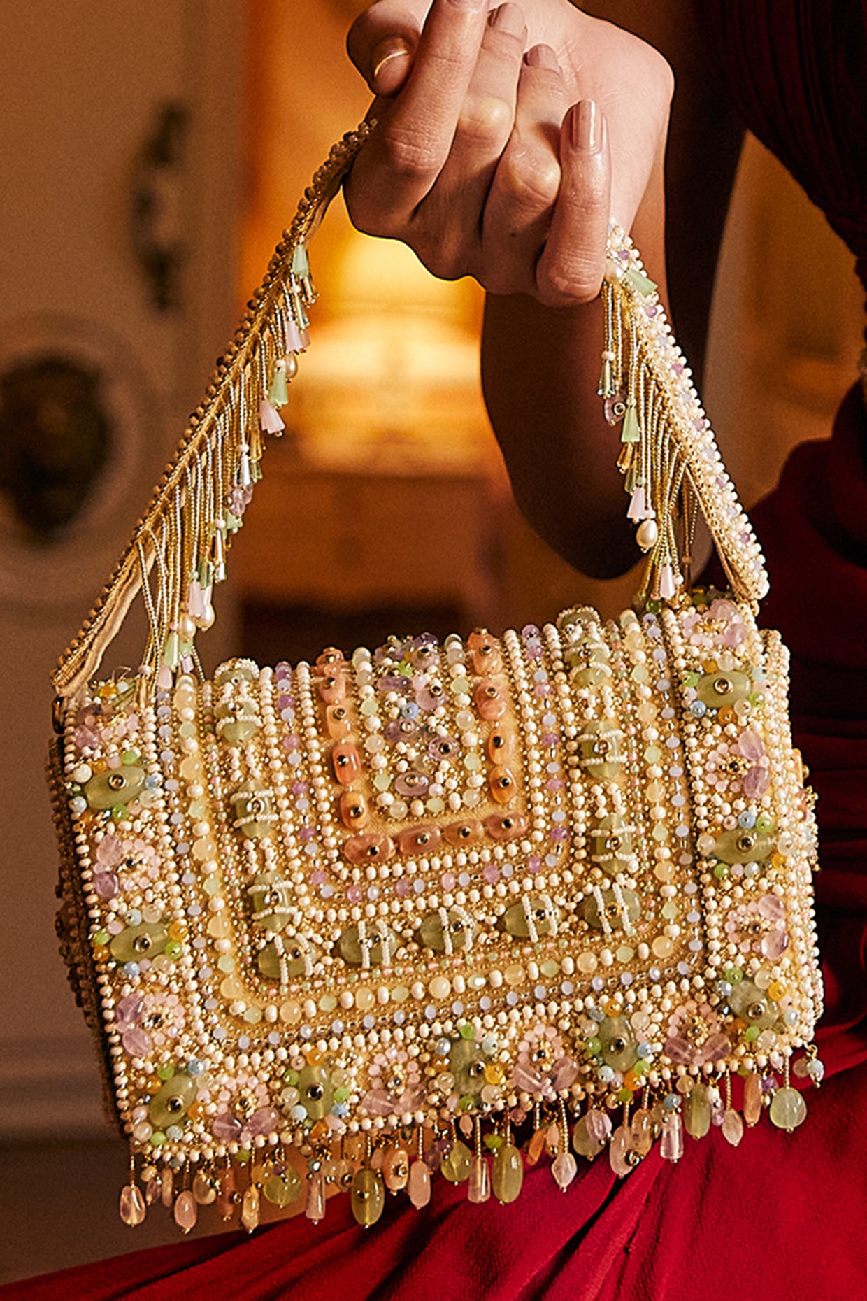 Khadim Rose Gold Clutch Bag Wallet for Women (5780895)
