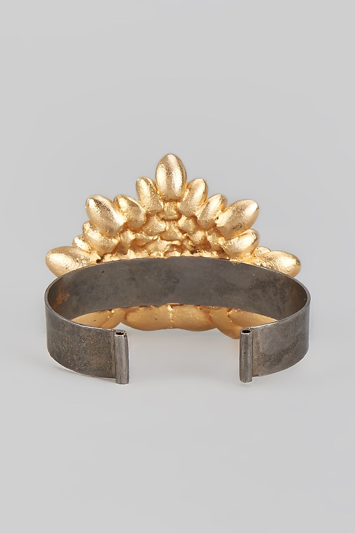 Gold Finish Brass Bracelet by Trupti Mohta at Pernia's Pop Up Shop