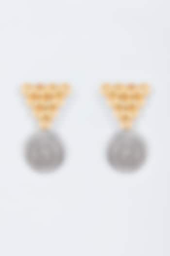 Gold Finish Dangler Earrings by Trupti Mohta