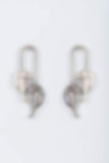 Black Rhodium Finish Dangler Earrings by Trupti Mohta