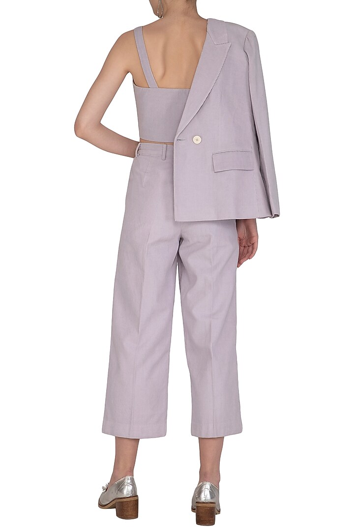 Purple Corduroy Blazer With Top & Pants by Little Things Studio at Pernia's Pop Up Shop