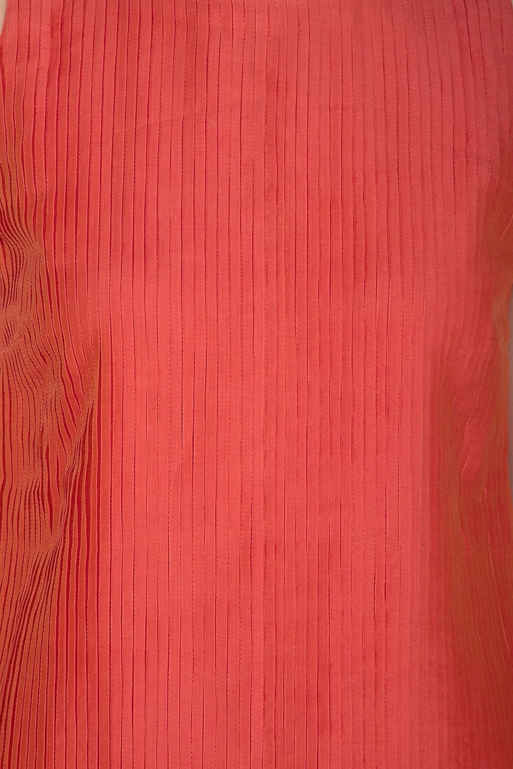 Red Pleated Pintucks Summer Dress by Little Things Studio at Pernia's Pop Up Shop