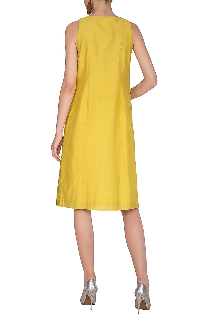 Yellow Pleated & Pintucked Summer Dress by Little Things Studio at Pernia's Pop Up Shop