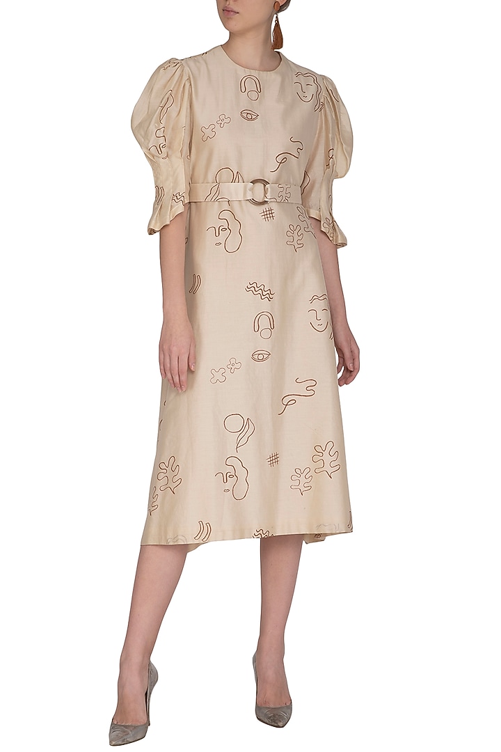 Ivory Shift Midi Summer Dress by Little Things Studio at Pernia's Pop Up Shop