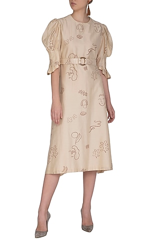 Ivory Shift Midi Dress by Little Things Studio