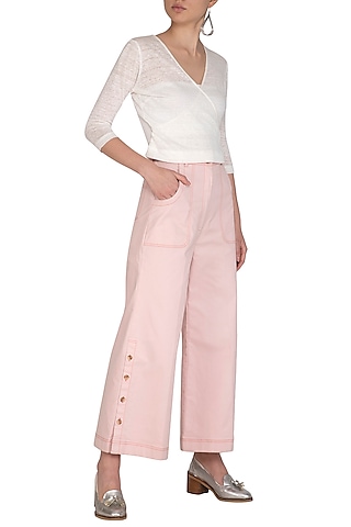 White Top With Pink Pants by Little Things Studio