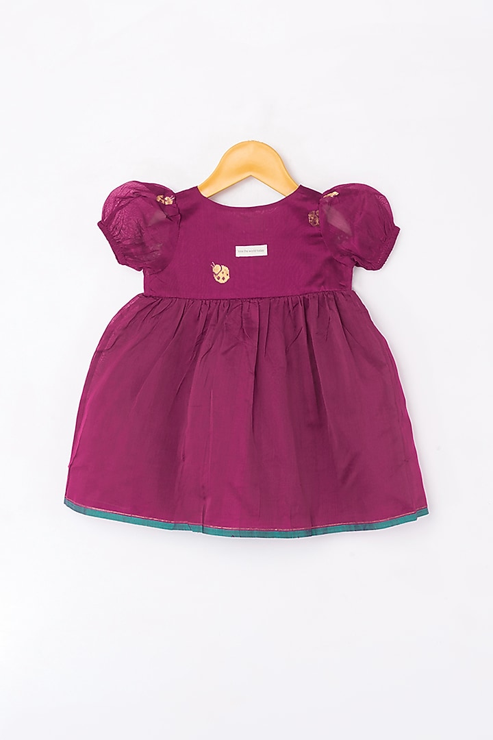 Maroon Zari Detail Frock For Girls by Love the World Today at Pernia's Pop Up Shop