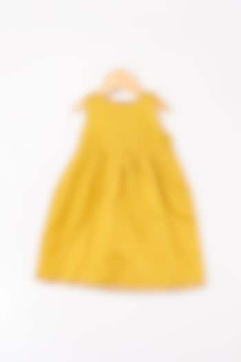 Yellow Handwoven Frock For Girls by Love the World Today