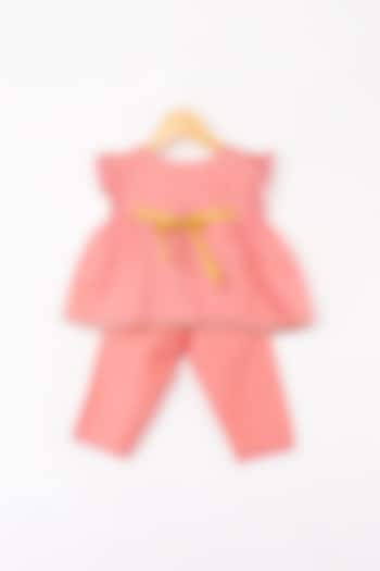 Geranium Pink Co-Ord Set For Girls by Love the World Today