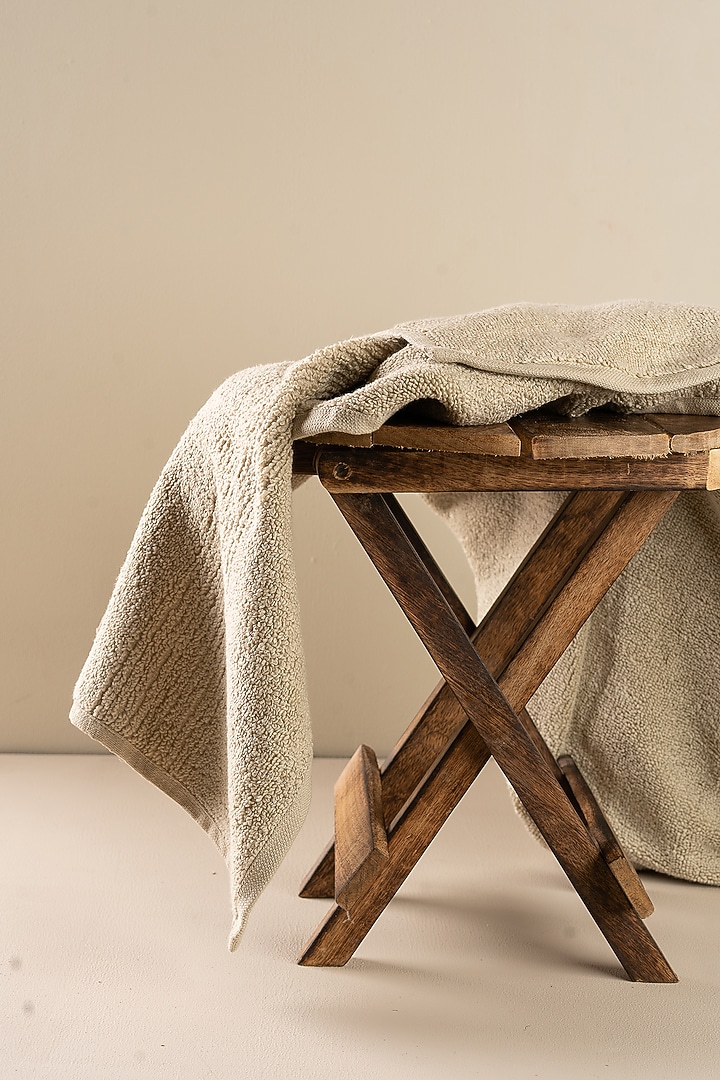 Light Beige Face Towels by By ADAB at Pernia's Pop Up Shop