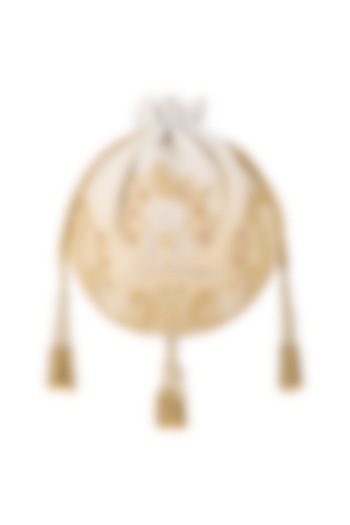 Gold Embroidered Ombre Potli by Lovetobag
