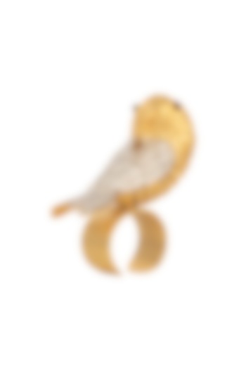 Gold and silver dual plated bird motif ring available only at Pernia's Pop Up Shop.