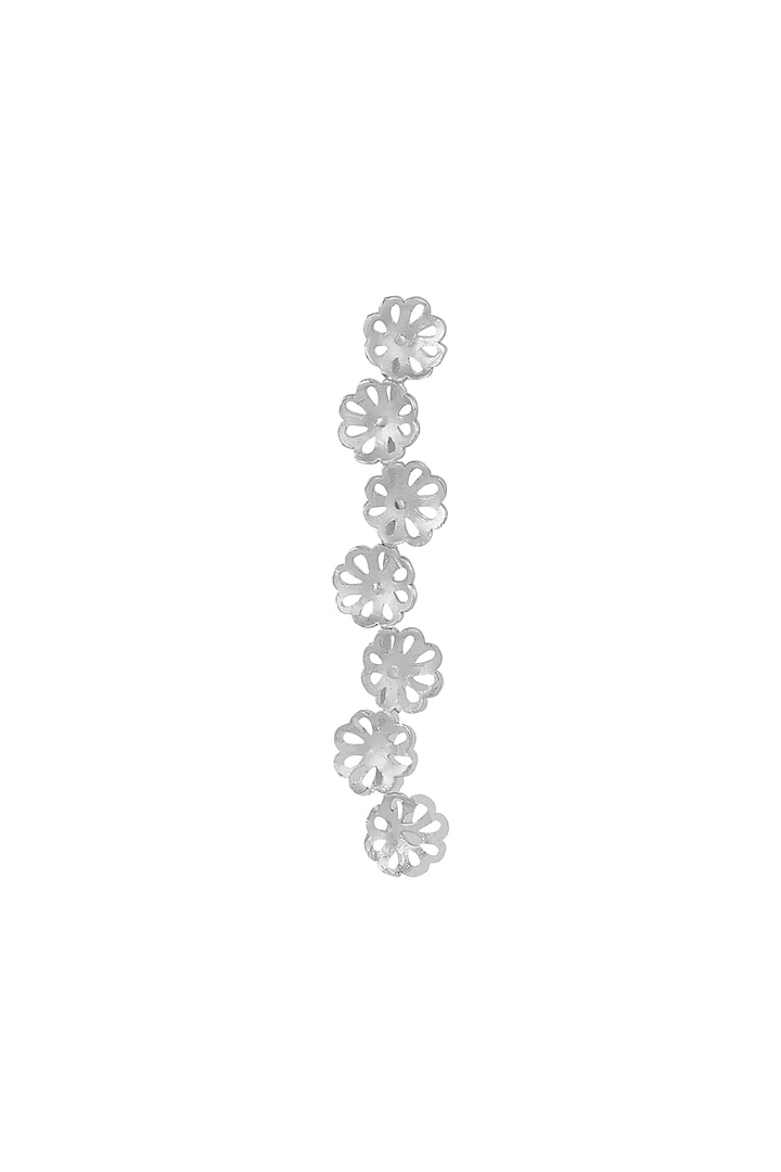Silver Plated Floral Motif Multi Double Ring by Trupti Mohta