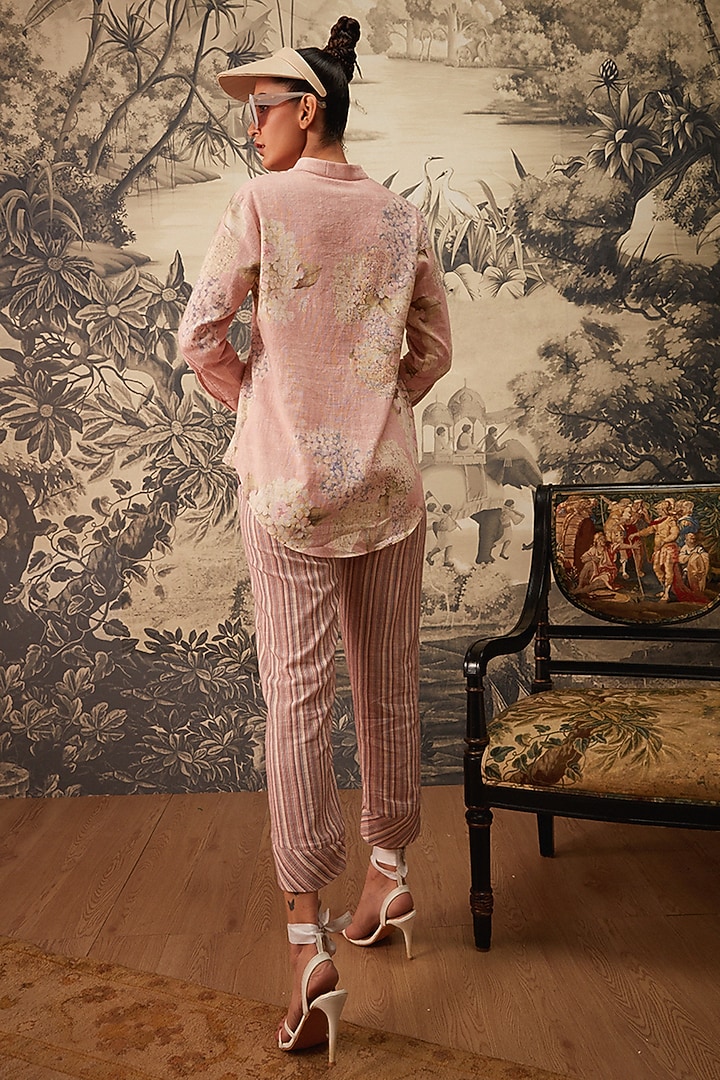 Blush Pink Hand Painted & Printed Tunic Set by Kalista at Pernia's Pop Up Shop