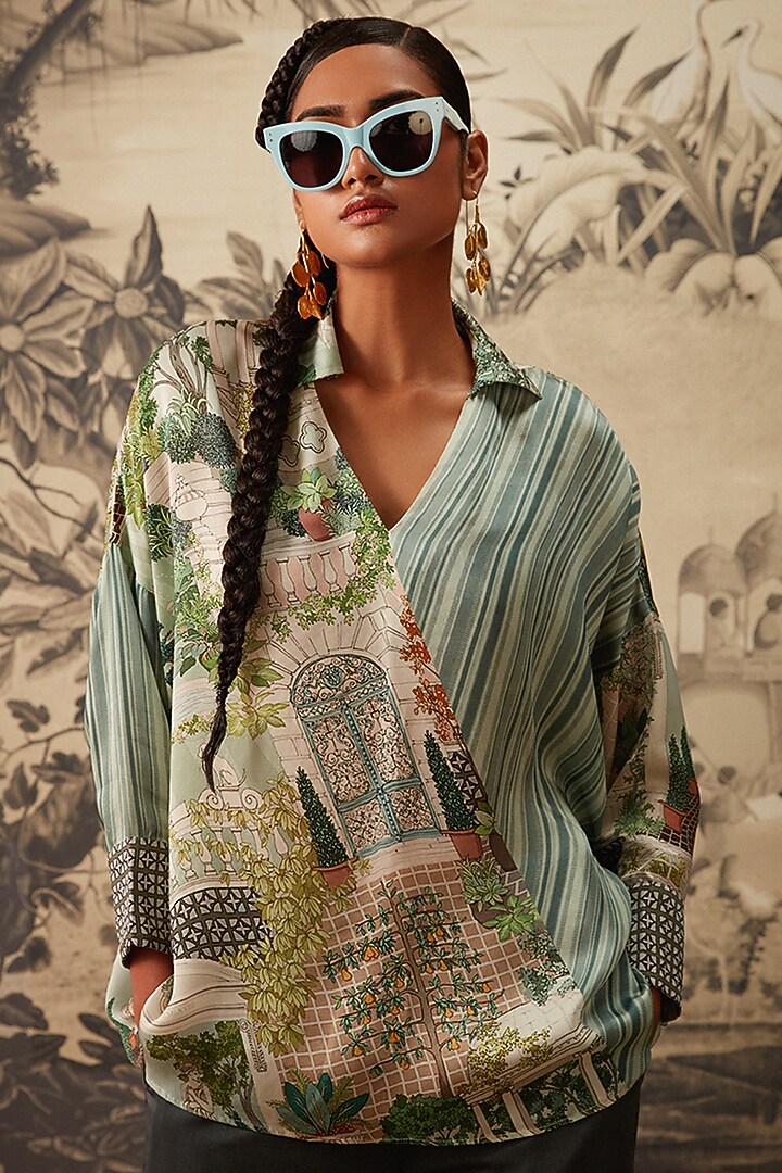 Multi - Colored Miniature Printed Tunic Set by Kalista at Pernia's Pop Up Shop