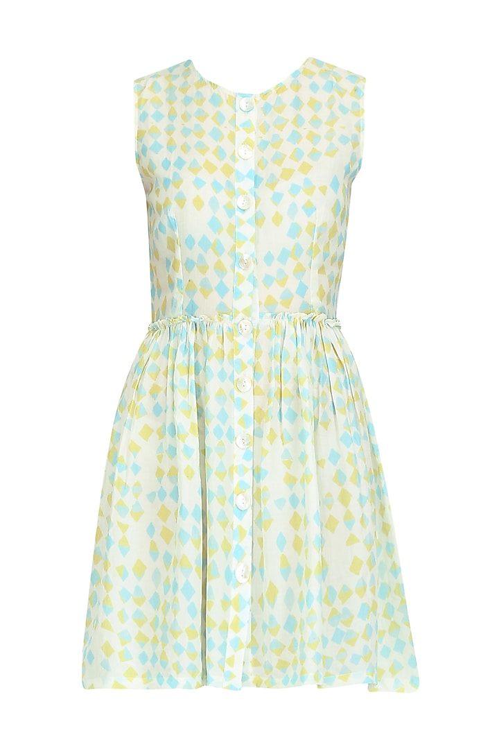 Yellow Sky Buttoned Down Dress by Little Things Studio