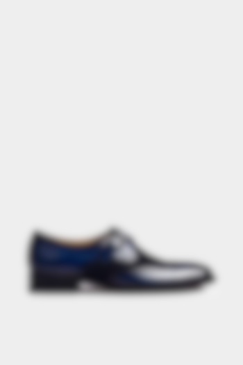 Blue Monk Strapped Shoes by Luxuro Formello