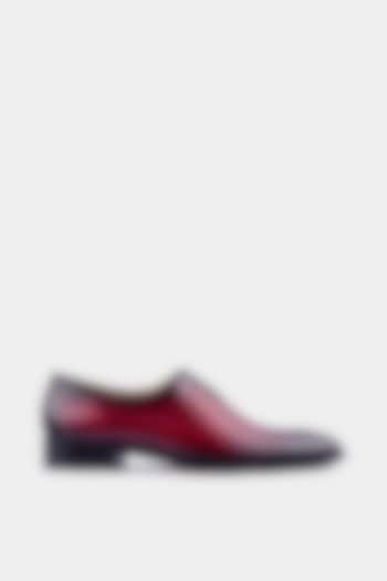 Red Calf Leather Shoes by Luxuro Formello
