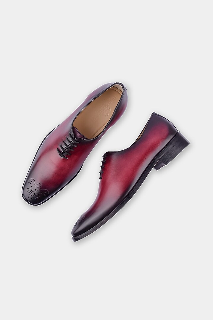 Buy Luxuro Formello Red Calf Leather Shoes at 2024